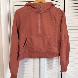 Lululemon Athletica Rust Half-Zip Pullover scuba (slight sun damage)